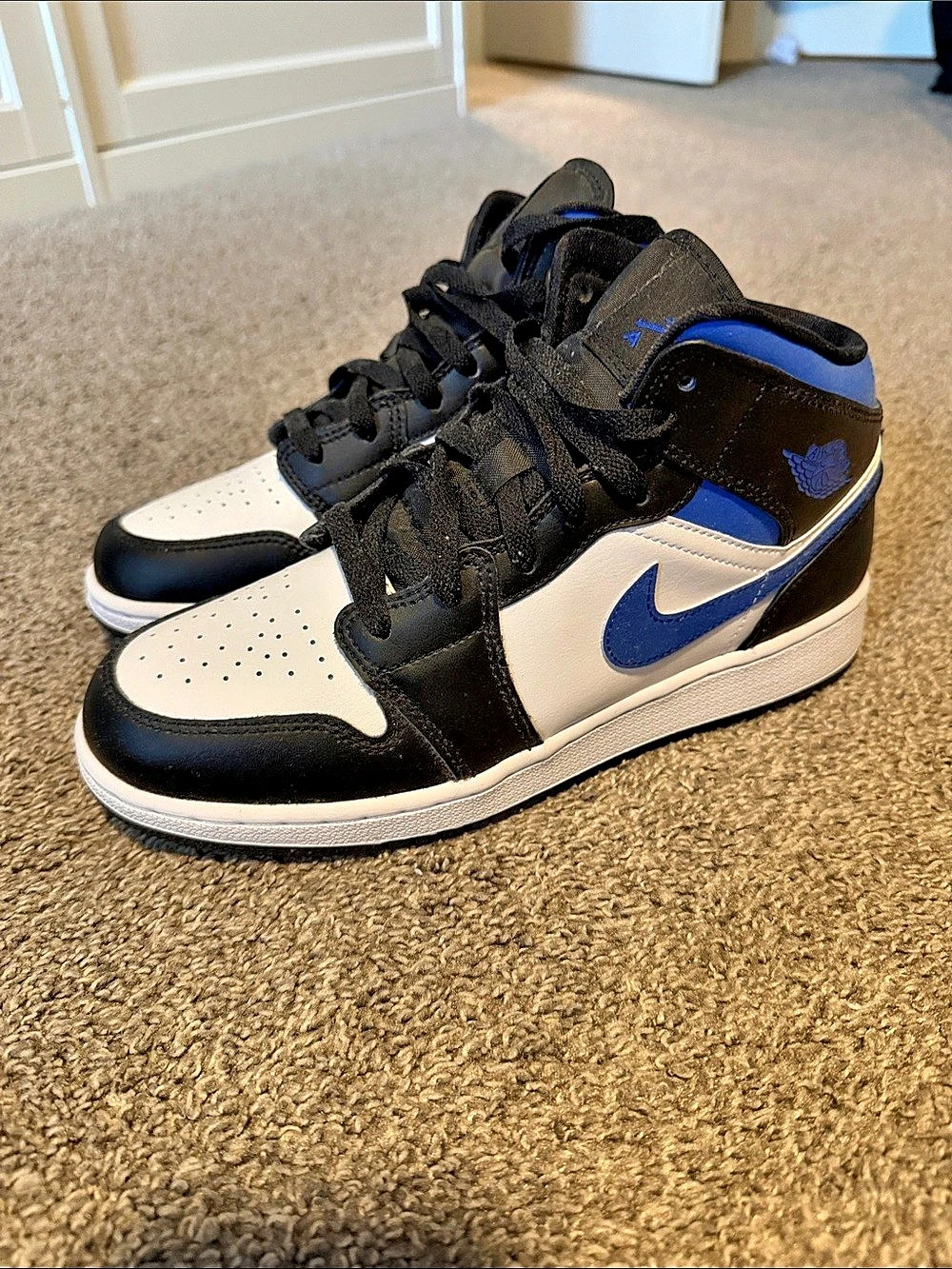 Nike Air Jordan 1 Mid Black & Blue Like New